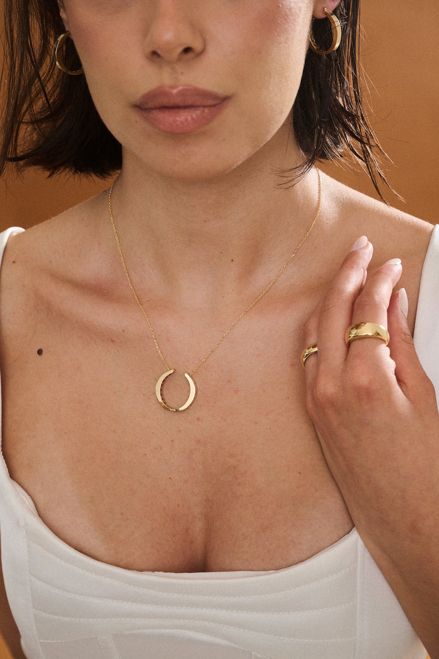 Collana in Oro Giallo 9 Carati con Semicerchio Bombato – 40/45 cm