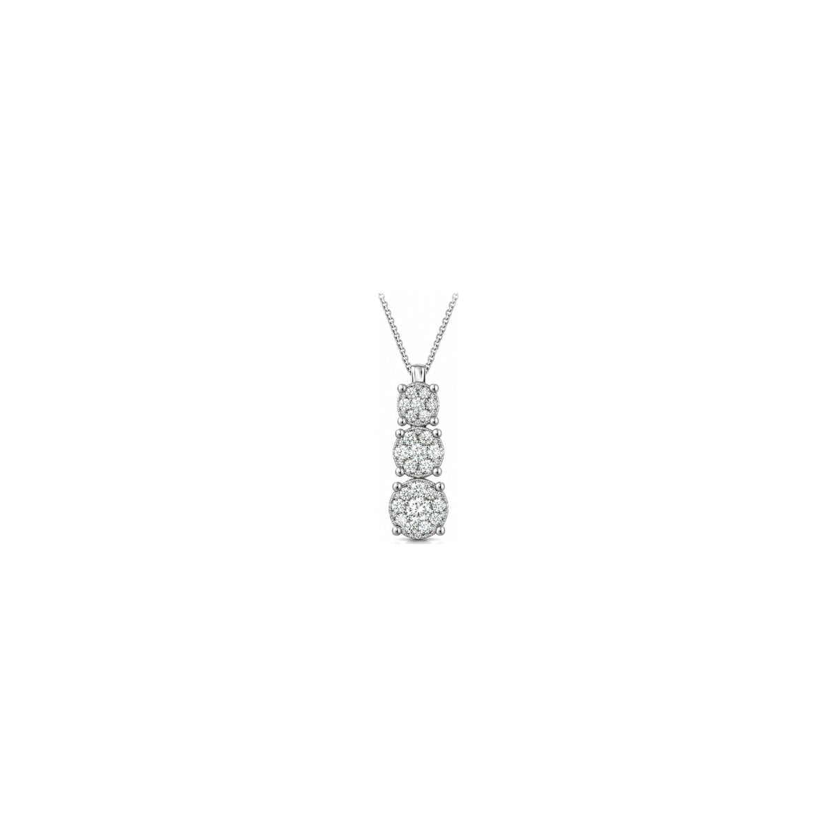 Ciondolo Trilogy Illusion Degradé con Diamanti Naturali in Oro 18kt