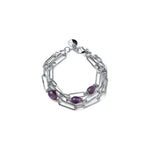 Bracciale Joya Argentato con Ametista Bronzo Unoaerre