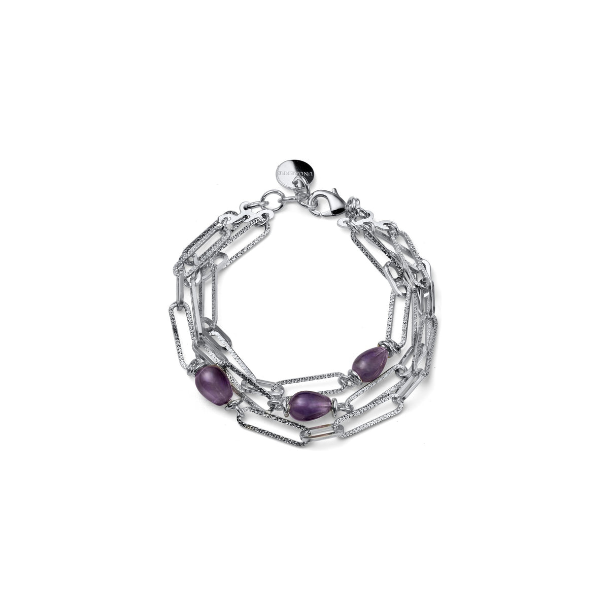 Bracciale Joya Argentato con Ametista Bronzo Unoaerre