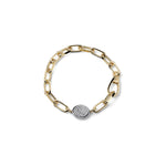 Bracciale Dorato Catena e Pavé Bronzo Unoaerre