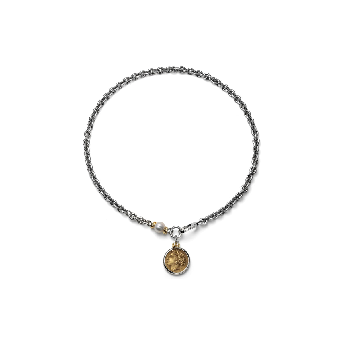 Collana Argentata con Medaglia Greca Bronzo Unoaerre