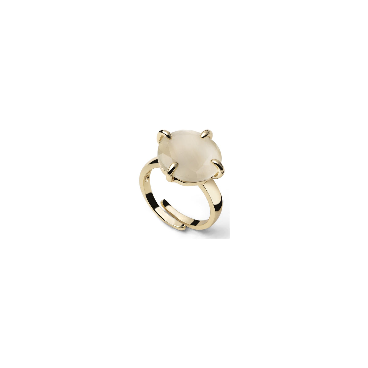 Anello Joya con Occhio di Gatto Bianco Bronzo Unoaerre
