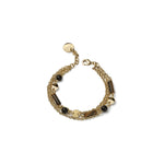 Bracciale Multifilo con Onice e Occhio di Tigre Bronzo Unoaerre