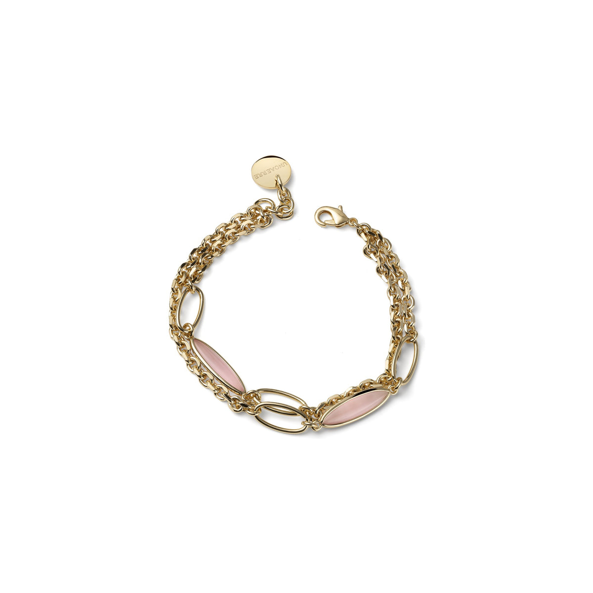 Bracciale Joya con Occhio di Gatto Rosa Bronzo Unoaerre