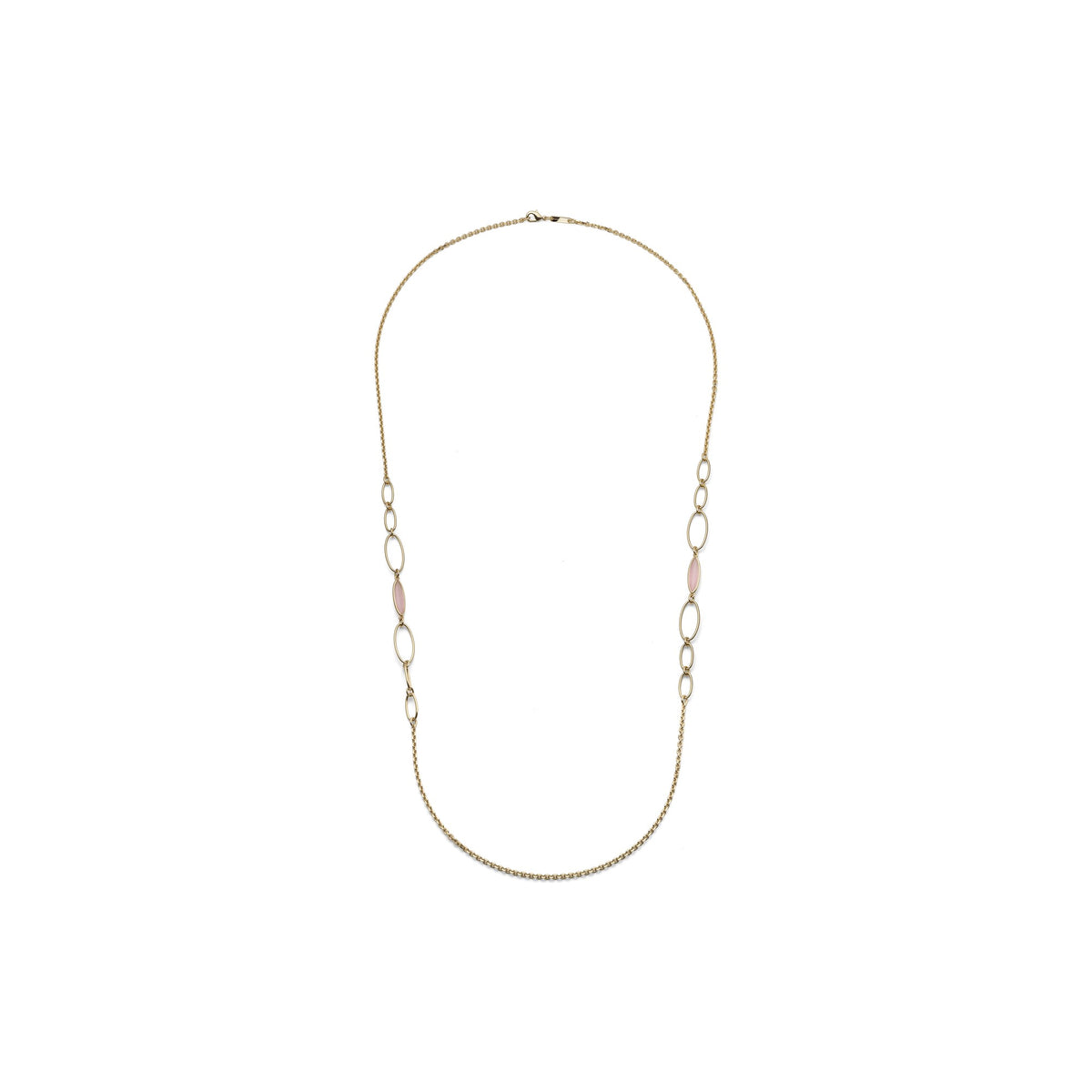 Collana Lunga Joya con Occhio di Gatto Rosa Bronzo Unoaerre
