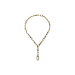 Collana Catena Dorata e Maglia Pavé Bronzo Unoaerre