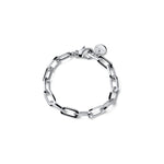 Bracciale Argentato in Catena Forzatina Bronzo Unoaerre