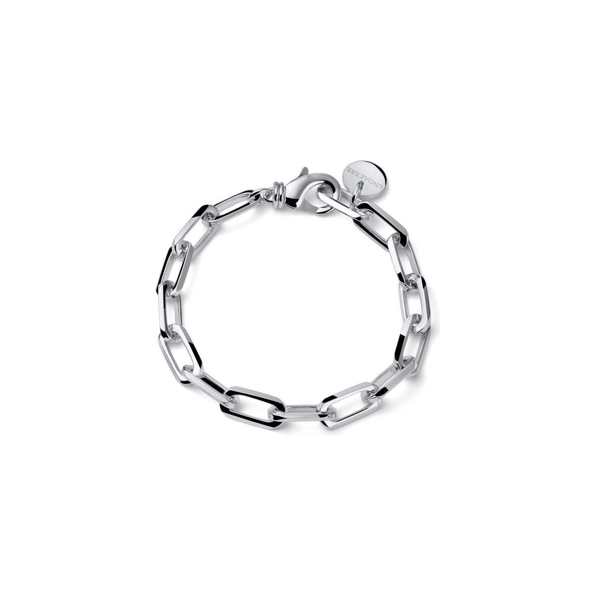 Bracciale Argentato in Catena Forzatina Bronzo Unoaerre