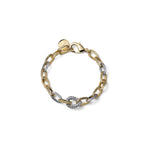 Bracciale Catena Bicolore con Zirconi Bronzo Unoaerre