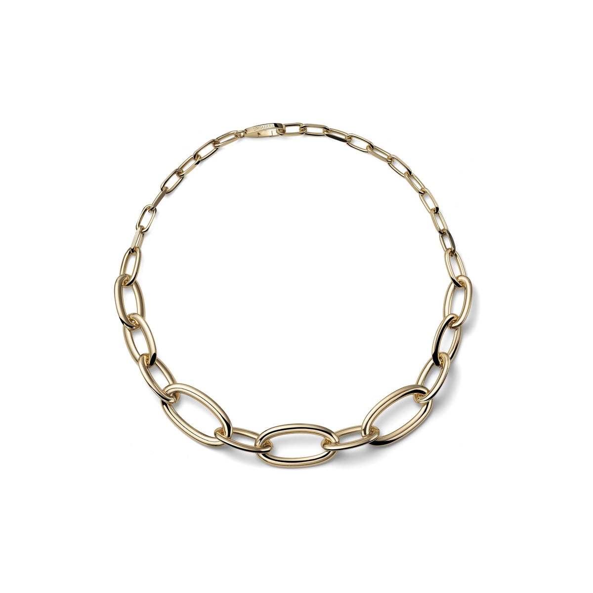 Collana in Catena Ovale Dorata Bronzo Unoaerre