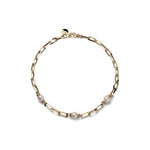 Collana Catena Dorata con Perle Bronzo Unoaerre
