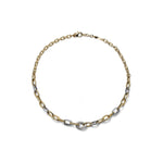 Collana Catena Bicolore e Zirconi Bronzo Unoaerre