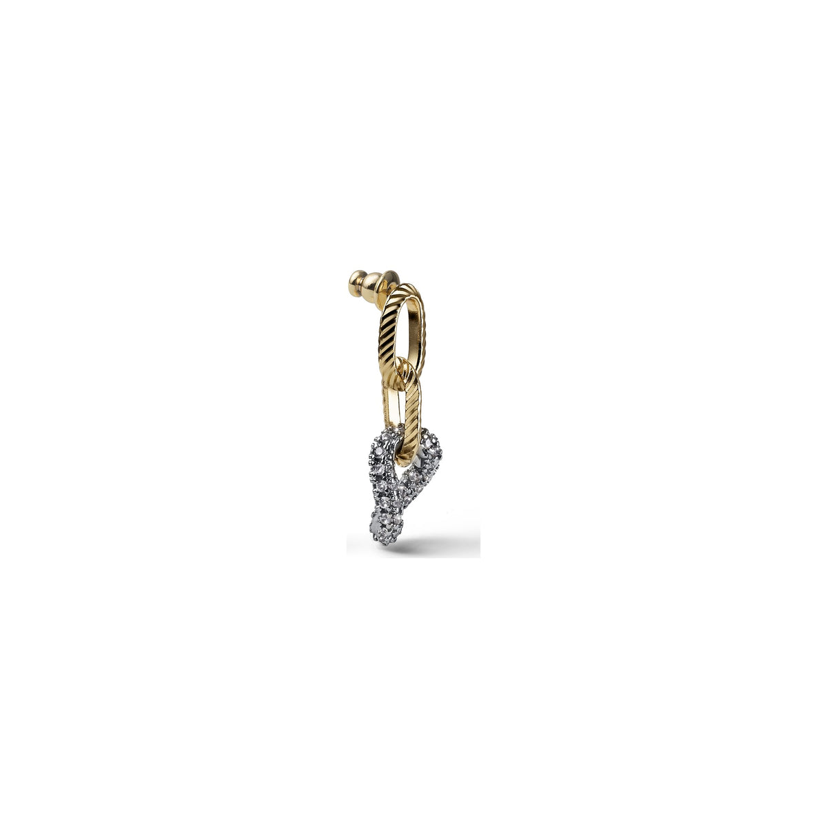 Orecchini Catena Bicolore con Zirconi Bronzo Unoaerre