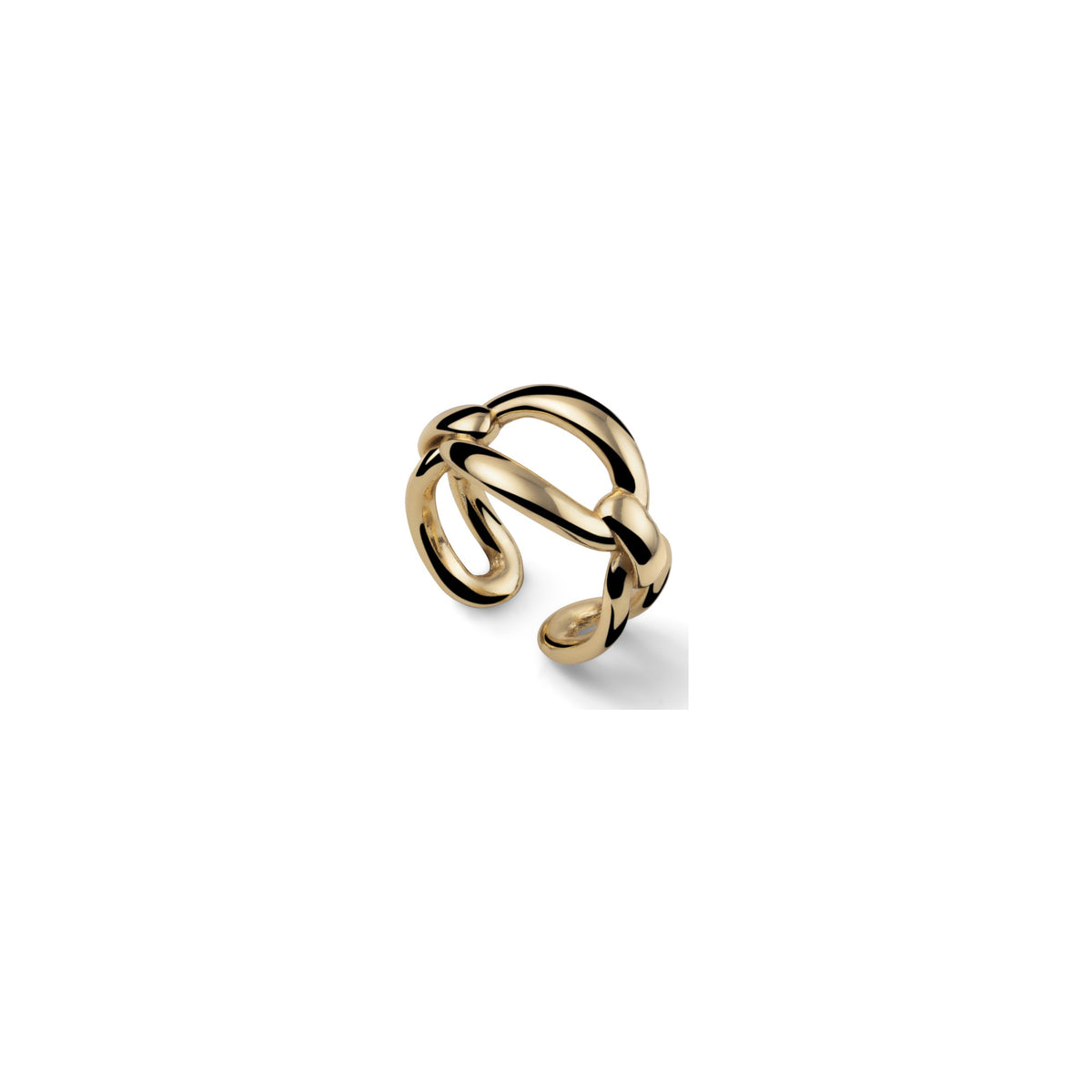 Anello Catena Ovale Dorata Bronzo Unoaerre