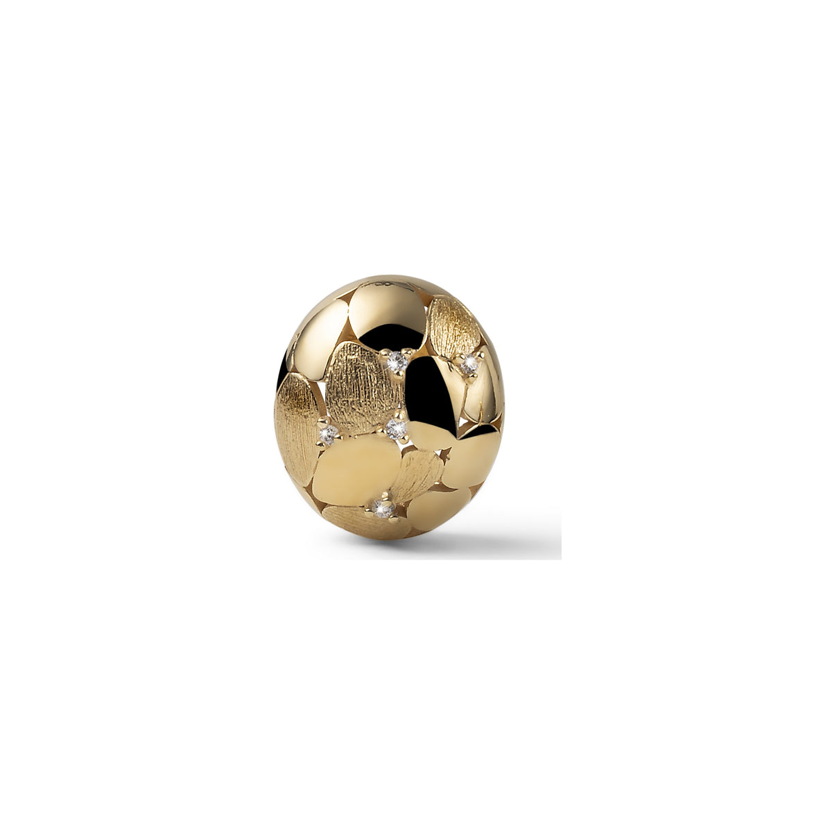Orecchini Boule in Argento Dorato con Zirconi Unoaerre