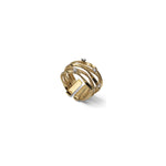Anello Luce con Zirconi in Argento Dorato Unoaerre