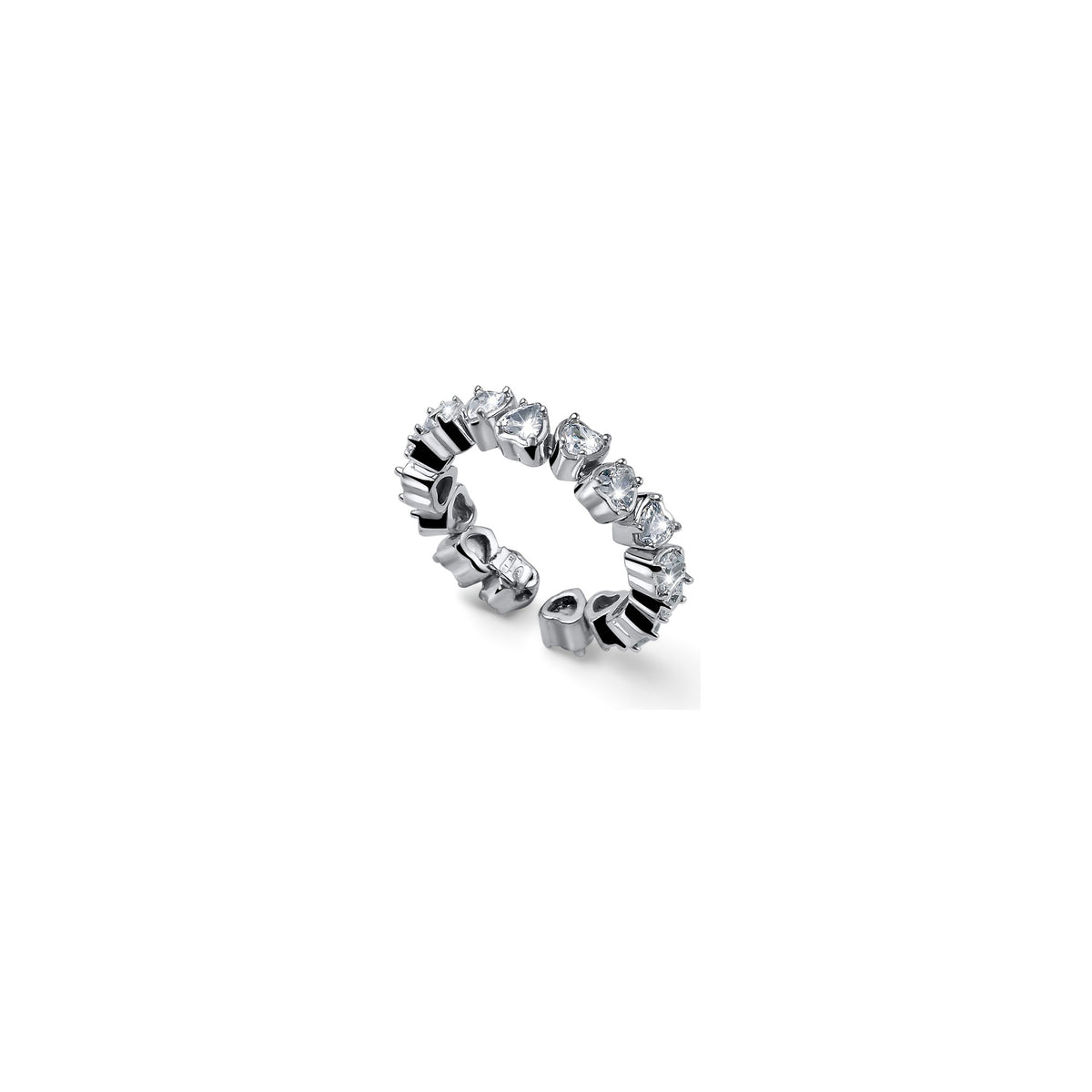 Anello Veretta con Cuori Luxury in Argento Unoaerre