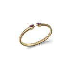 Bracciale Premium in Argento Dorato e Pietre Rosse Unoaerre