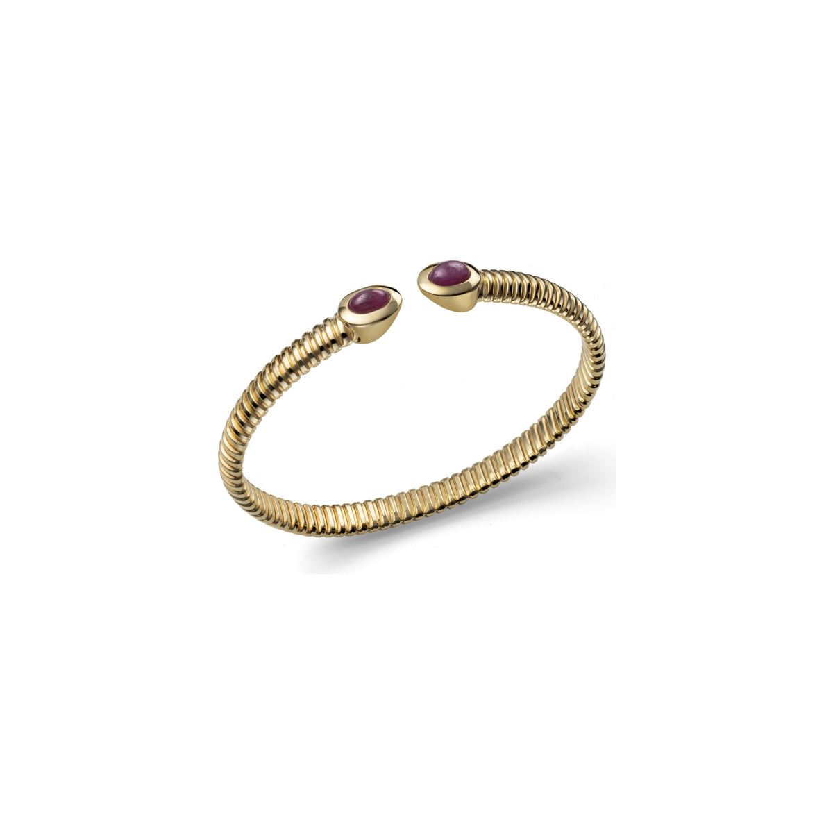 Bracciale Premium in Argento Dorato e Pietre Rosse Unoaerre