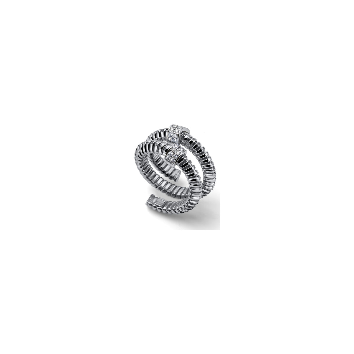 Anello Premium in Argento e Pavé Unoaerre