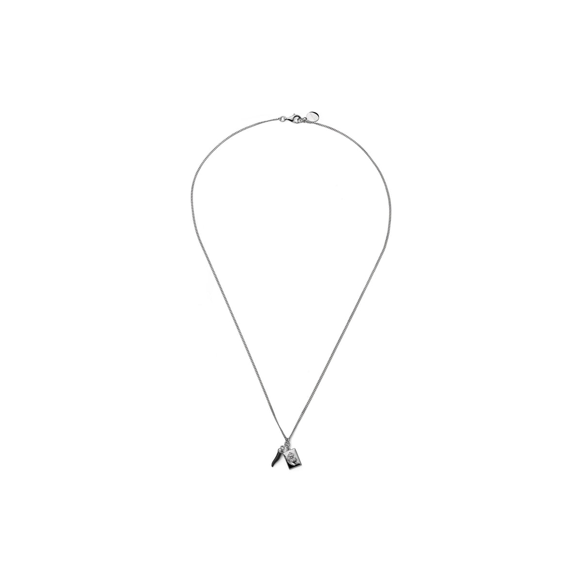 Collana Legami con Cornetto Nero e Cuore Sacro Unoaerre
