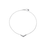 Collana Luxury con Barretta a V di Zirconi Unoaerre