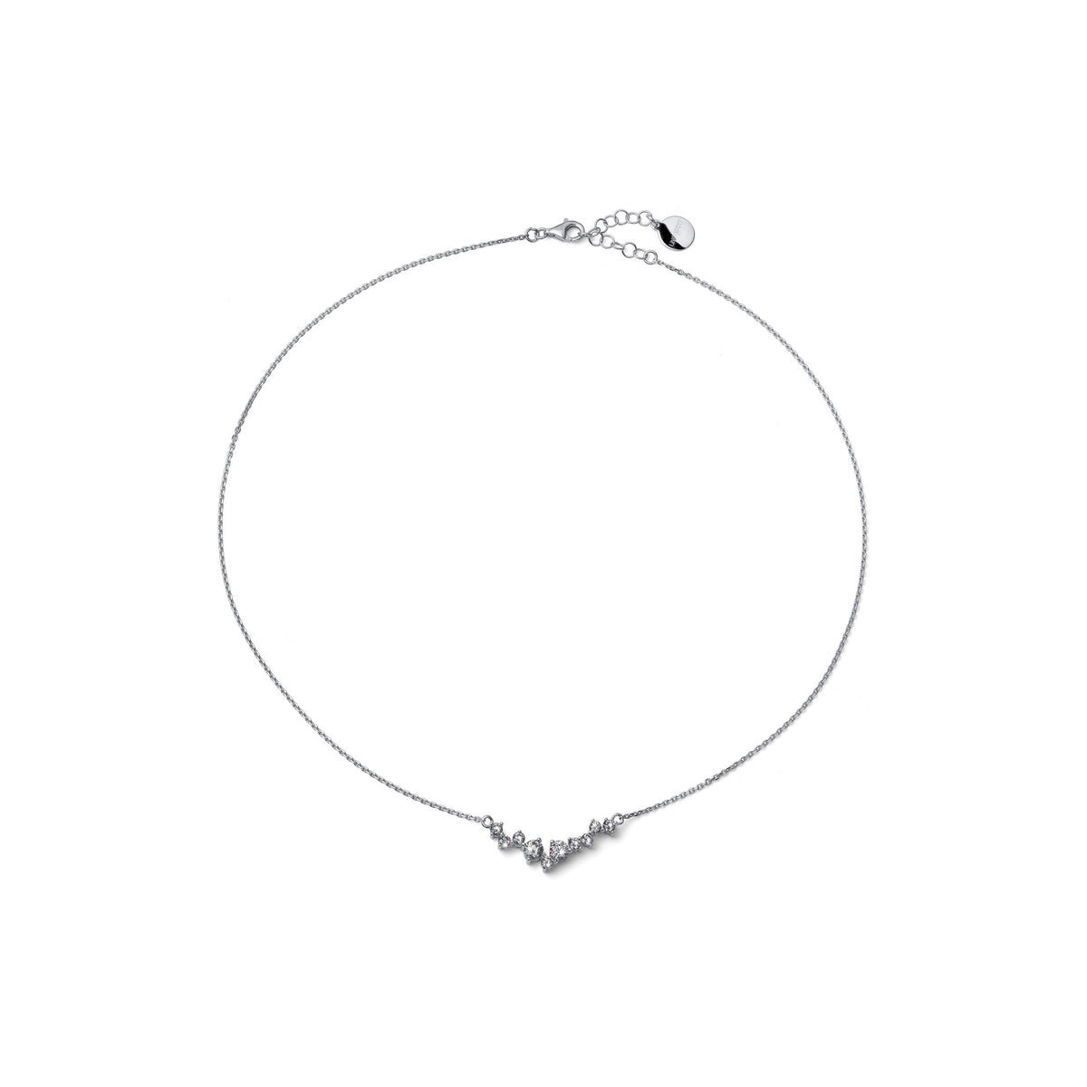Collana Luxury con Barretta a V di Zirconi Unoaerre