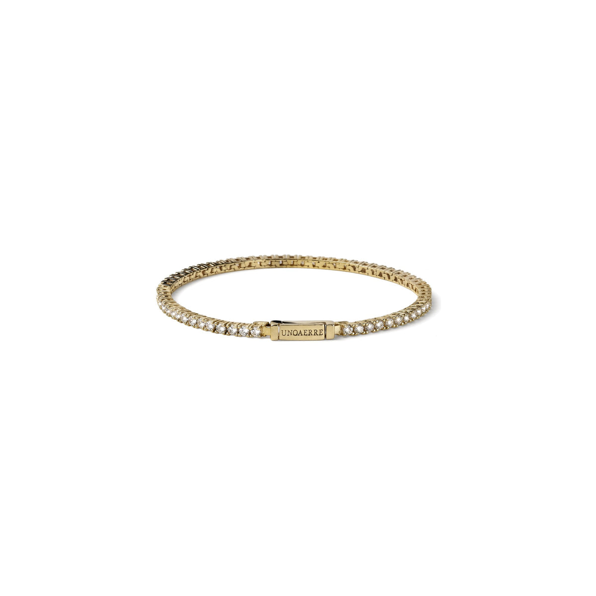 Bracciale Tennis in Argento Dorato Unoaerre
