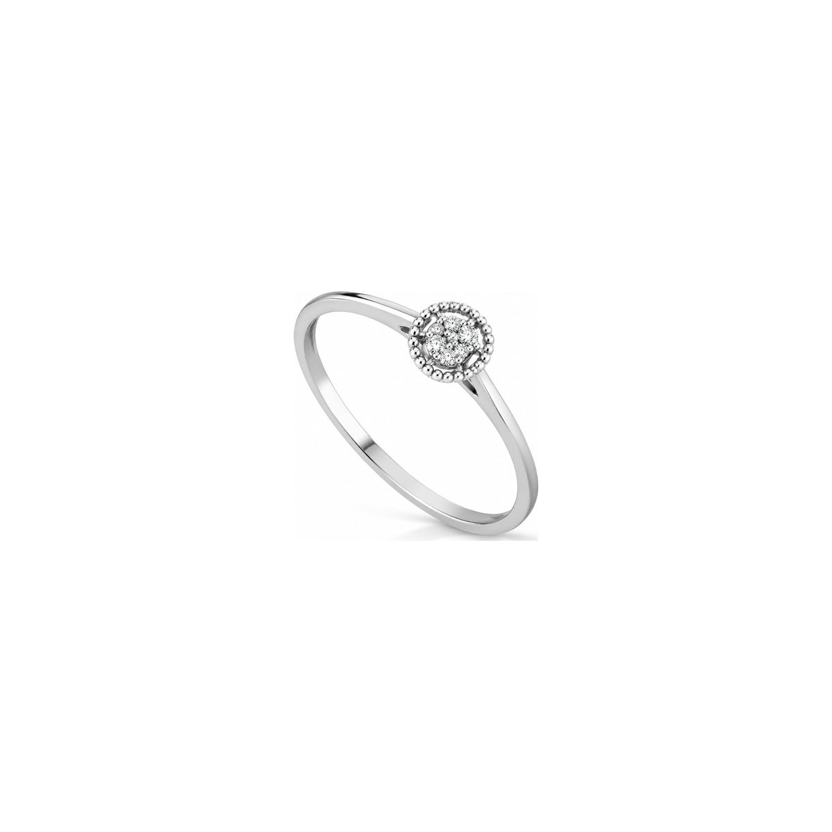 Anillo Imagine 5 con diamantes naturales oro blanco 18kt AuriA