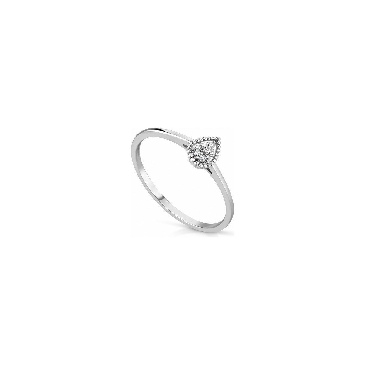Anillo Imagine 6 con diamantes naturales en oro blanco de 18 kt AuriA
