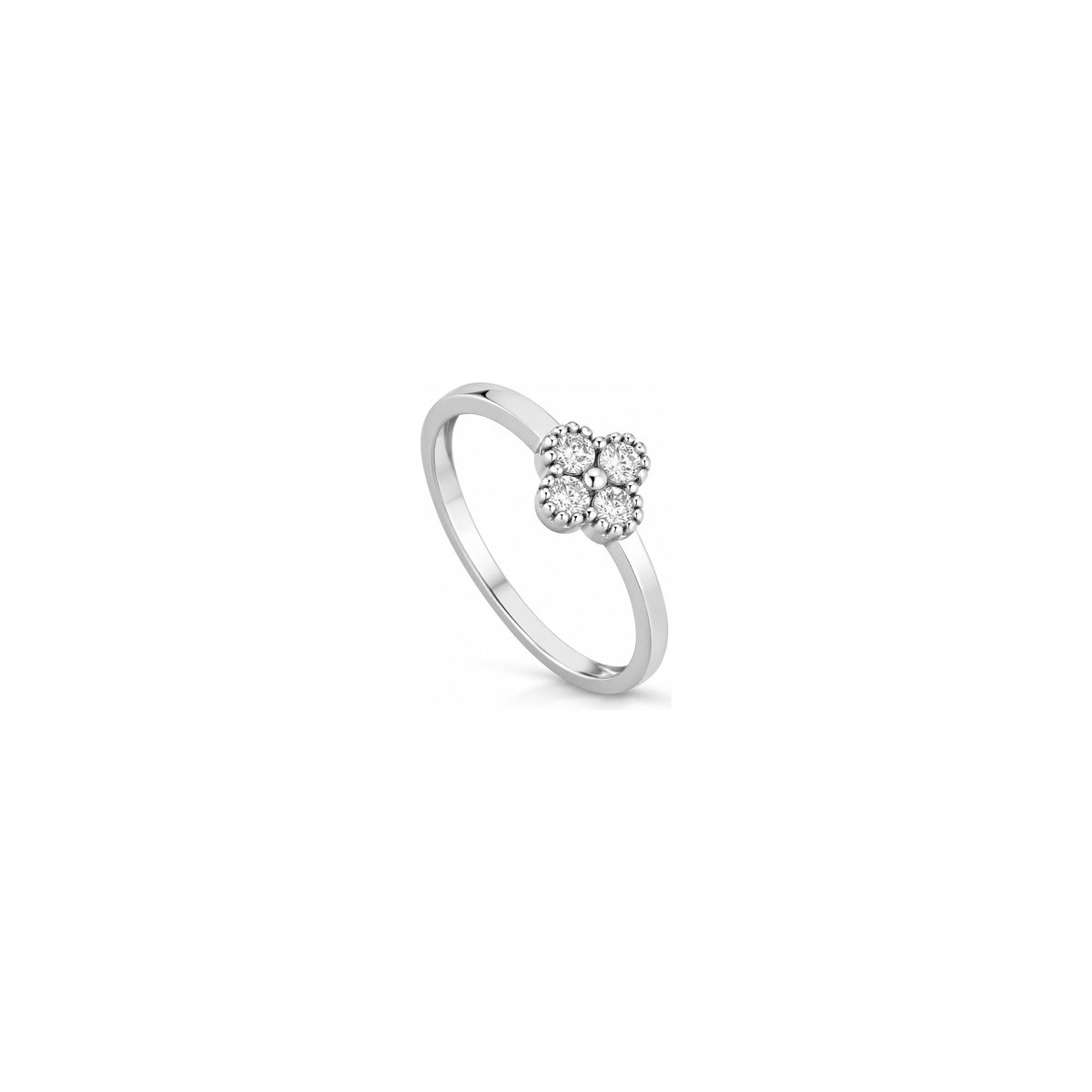 Anillo de Ámbar con Diamantes Naturales en Oro Blanco 18kt AuriA