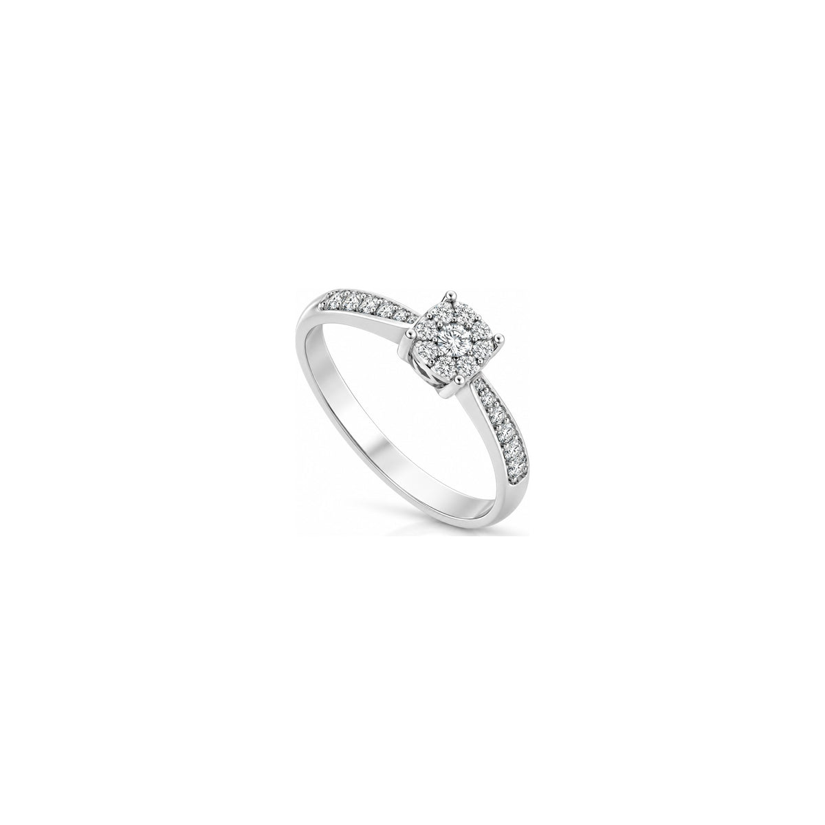 Anello Story con Diamanti Naturali Oro Bianco 18kt AuriA