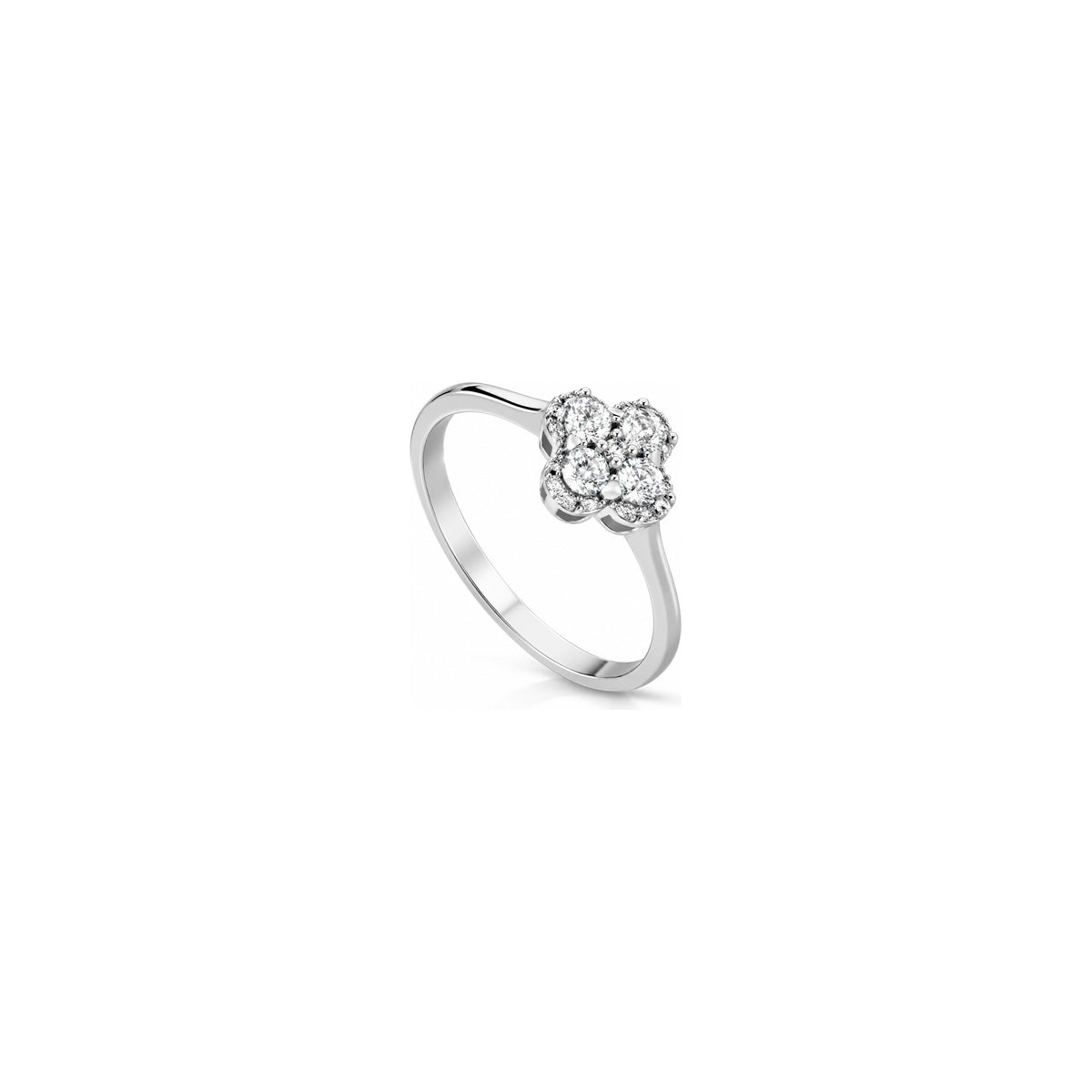 Anillo Emy + C con Diamantes Naturales Oro Blanco 18kt AuriA