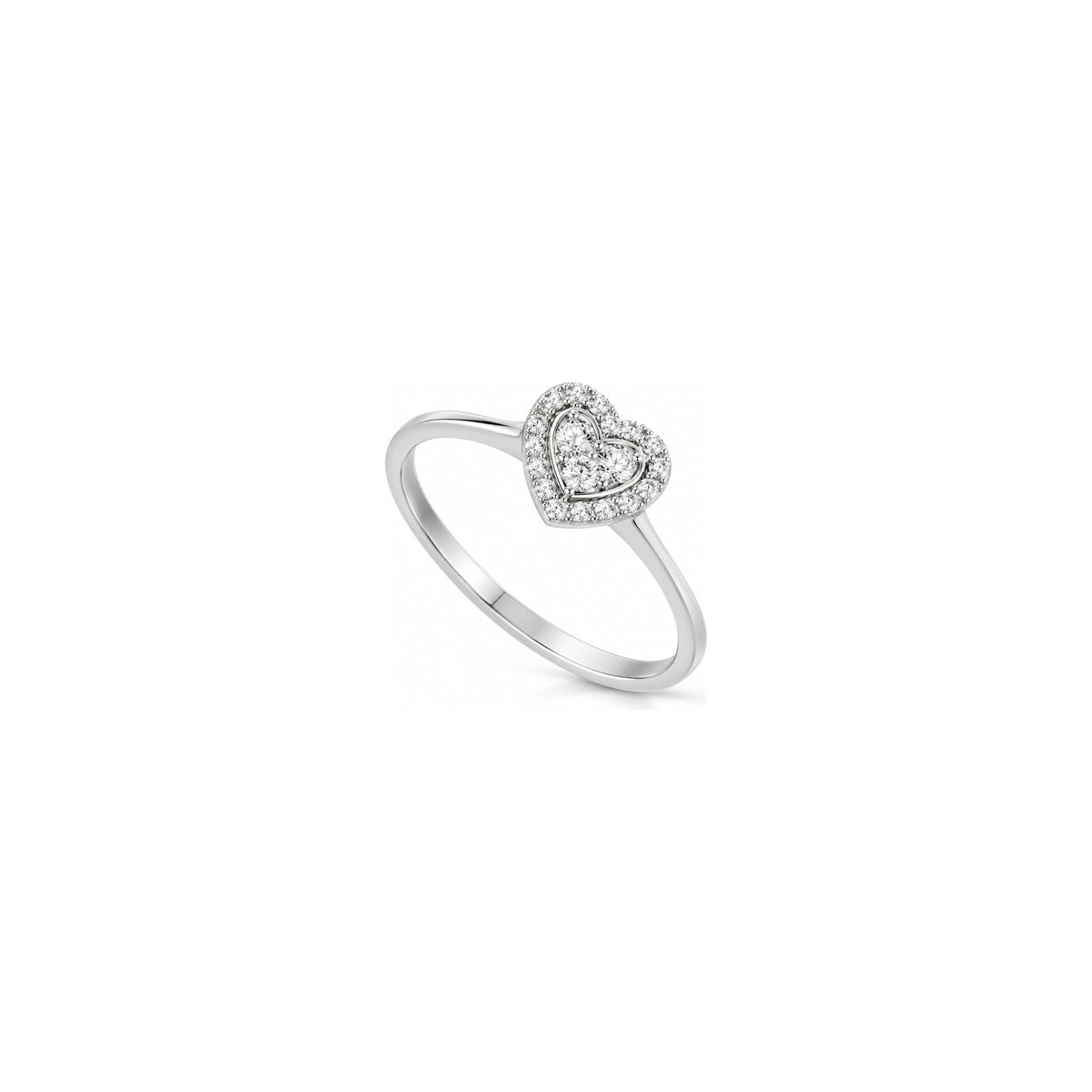 Anello Touch con Diamanti Naturali Oro Bianco 18kt AuriA