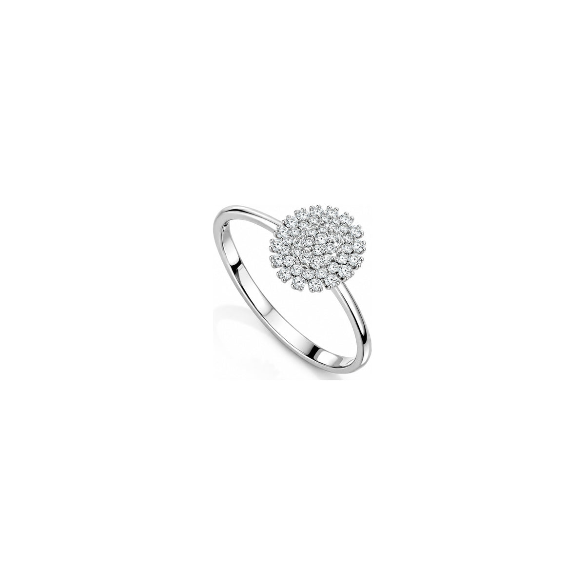 Anello Soffione con Diamanti Naturali Oro Bianco 18kt AuriA