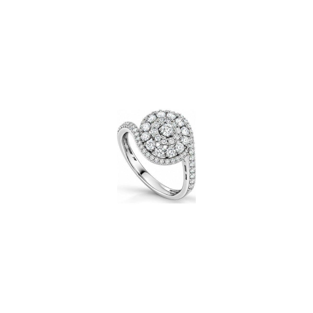 Anello Snail con Diamanti Naturali Oro Bianco 18kt AuriA