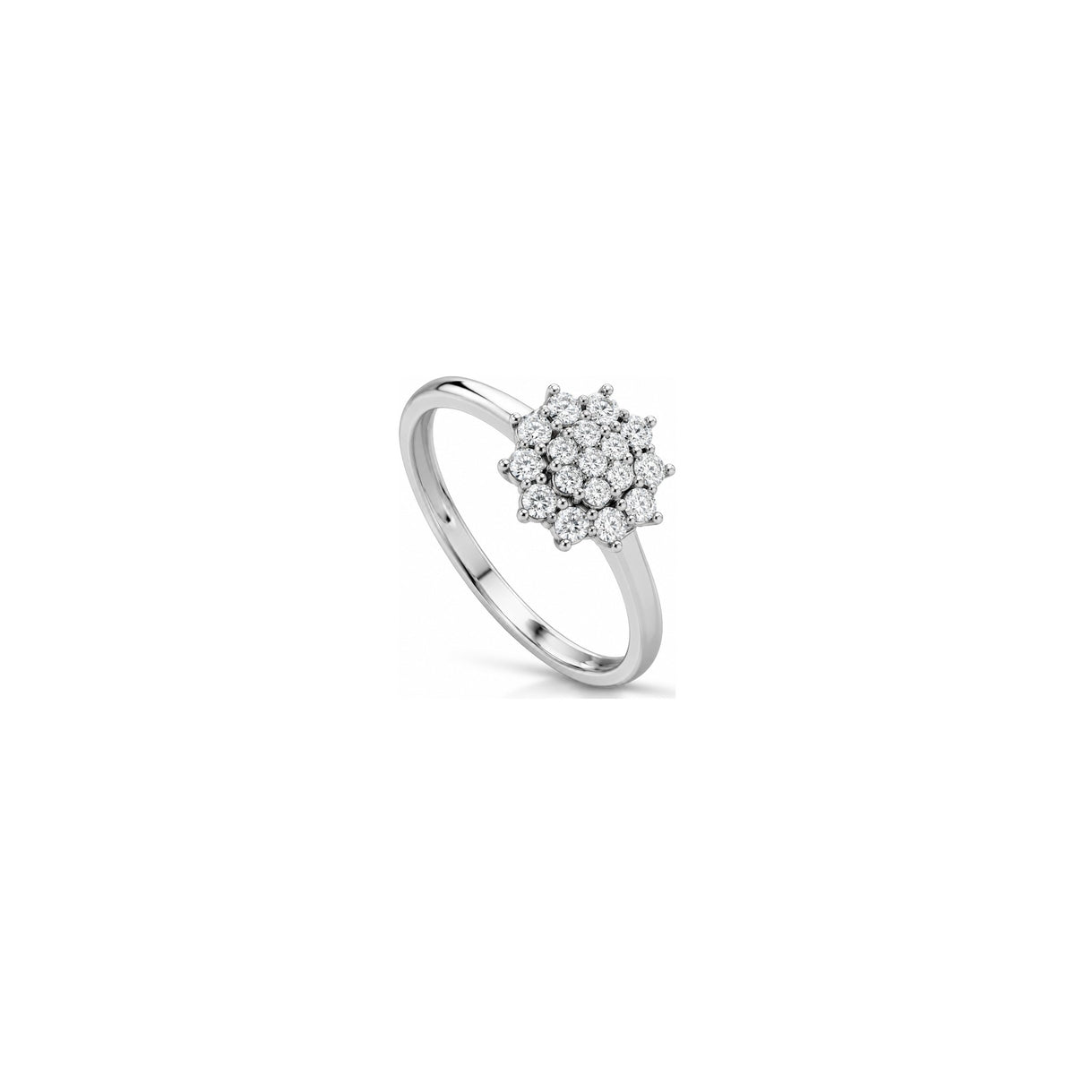 Anillo Hot con Diamantes Naturales Oro Blanco 18kt AuriA