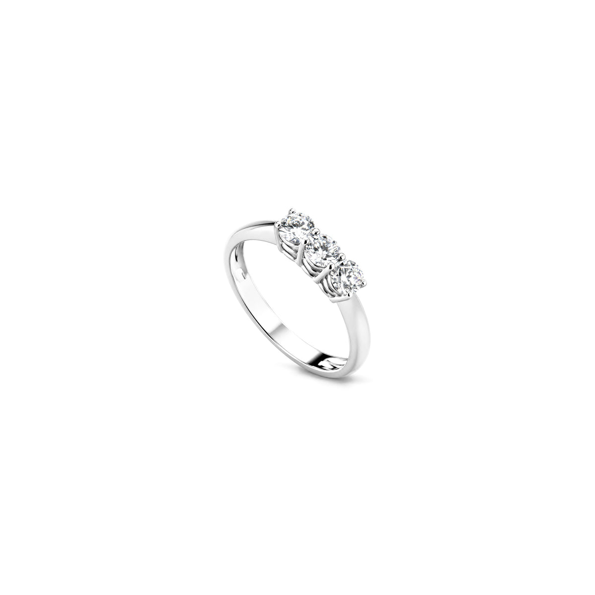 Trilogy Ring with Natural Diamonds in 18kt White Gold AuriA GAN1848