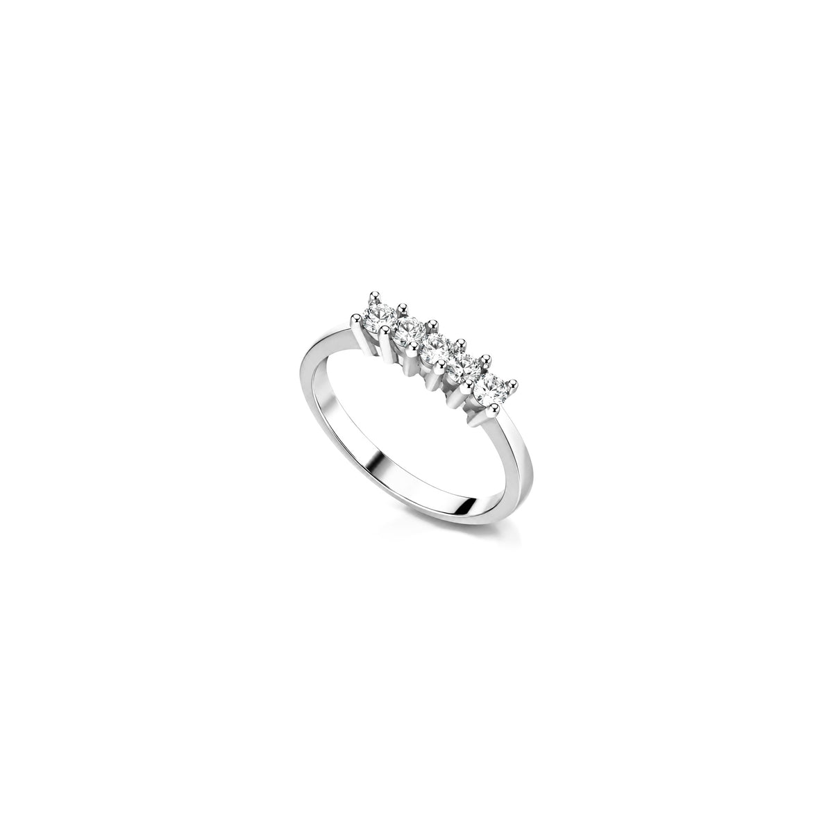 18kt White Gold Eternity Ring with Natural Diamonds AuriA