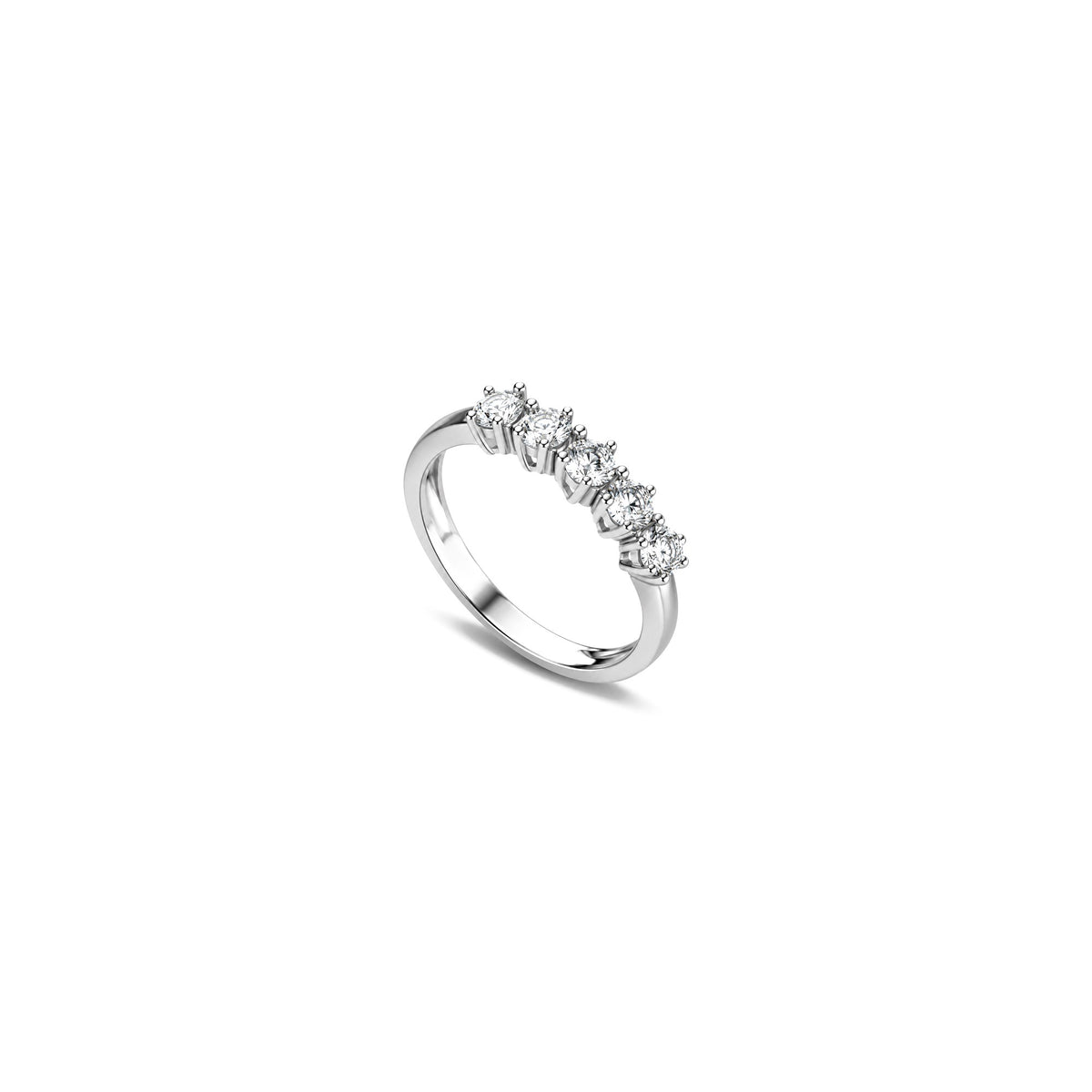 18kt White Gold Eternity Ring with Natural Diamonds AuriA