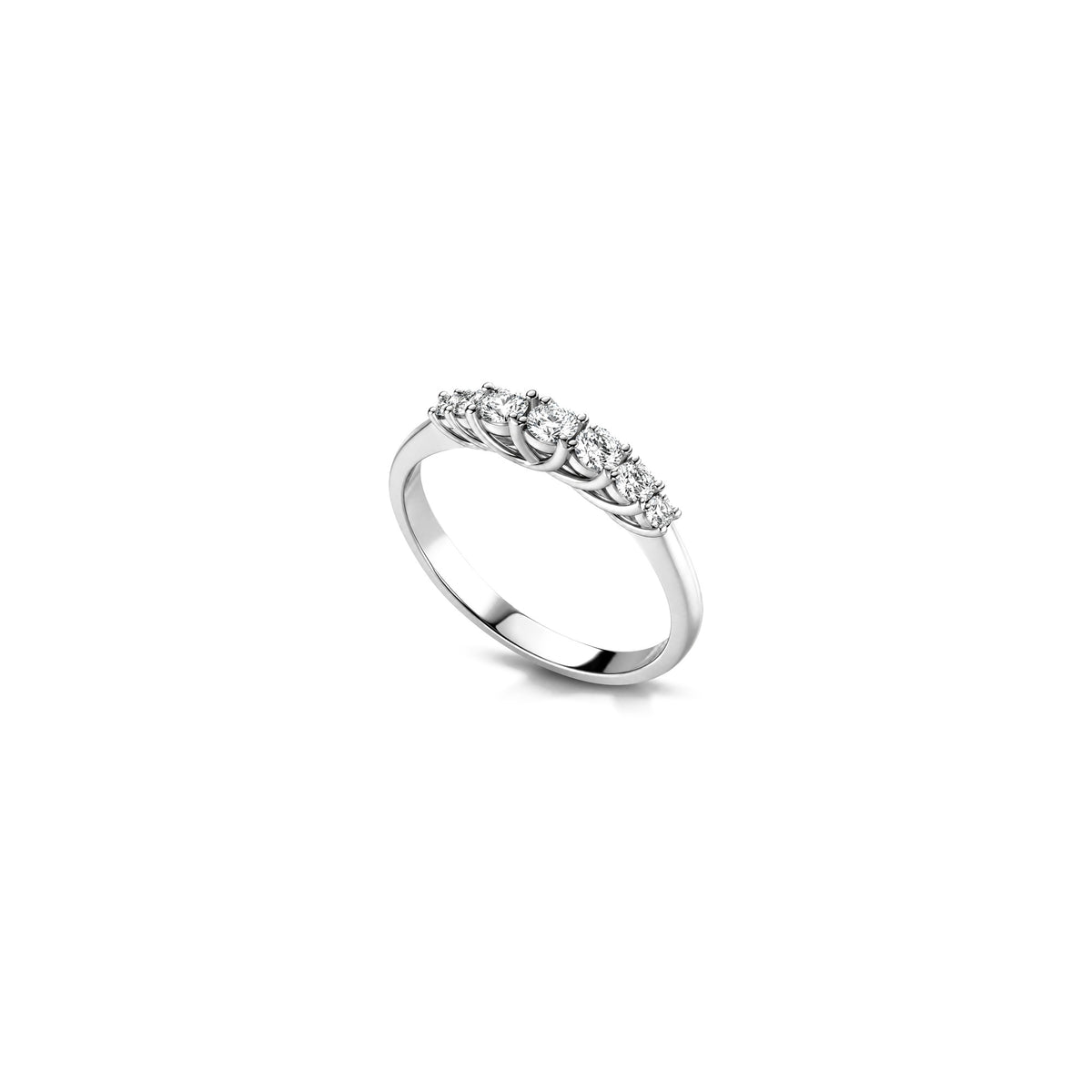 18kt White Gold Eternity Ring with Natural Diamonds AuriA