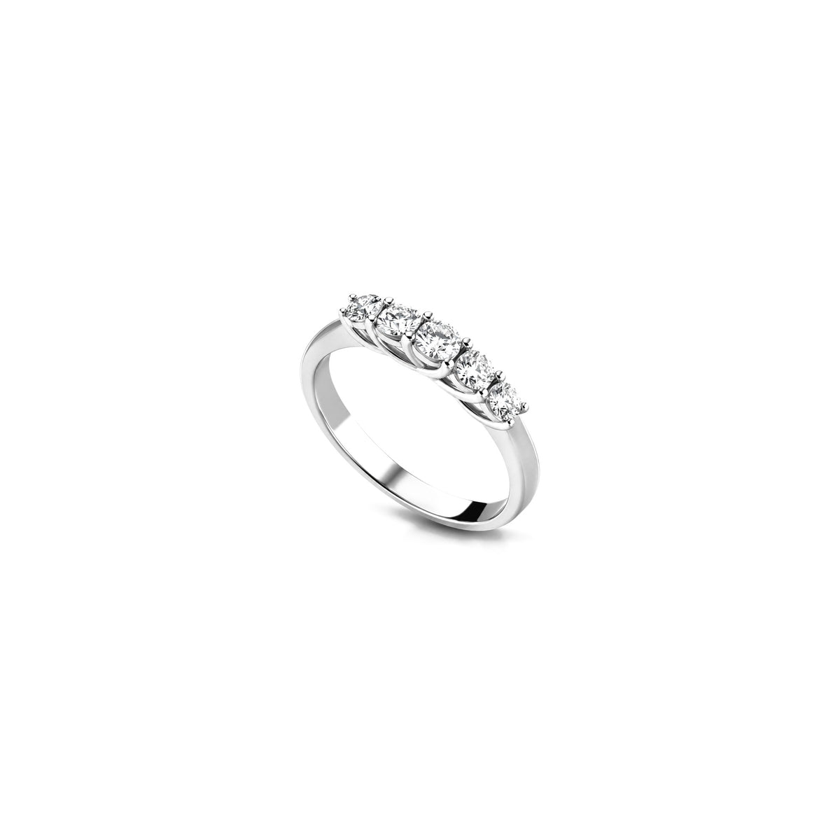 18kt White Gold Eternity Ring with Natural Diamonds AuriA