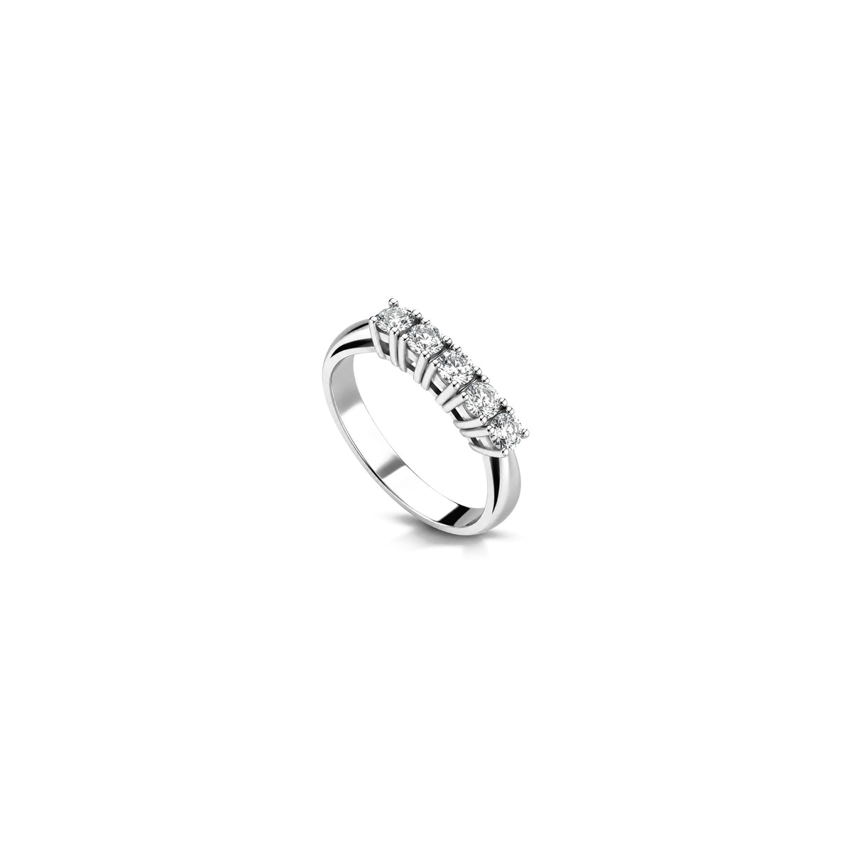 18kt White Gold Eternity Ring with Natural Diamonds AuriA