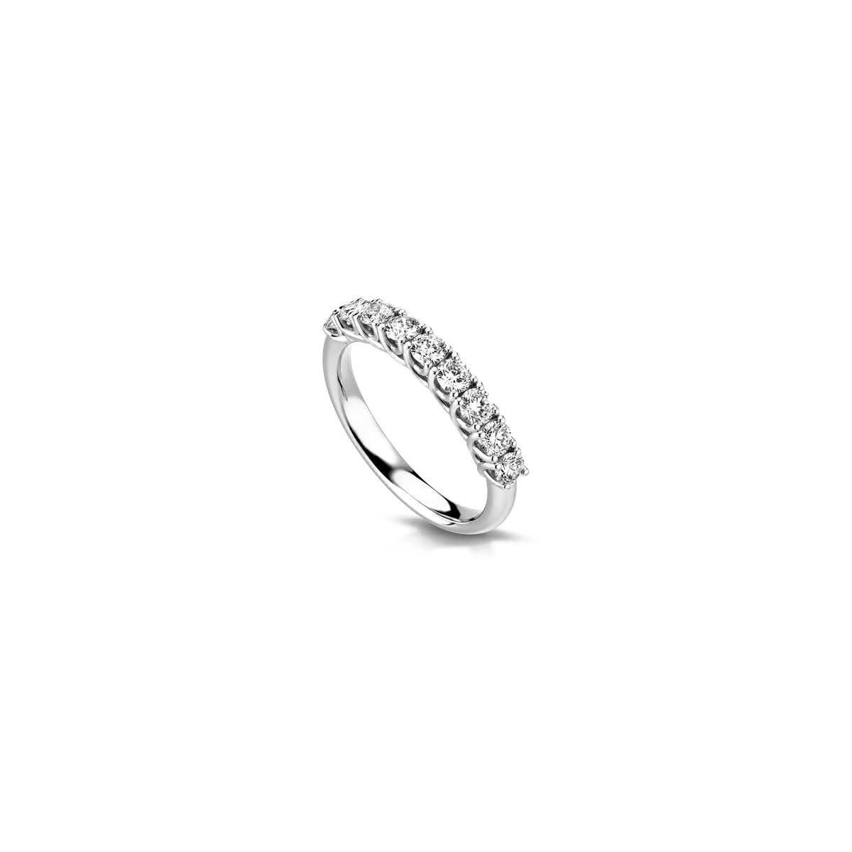 18kt White Gold Eternity Ring with Natural Diamonds AuriA