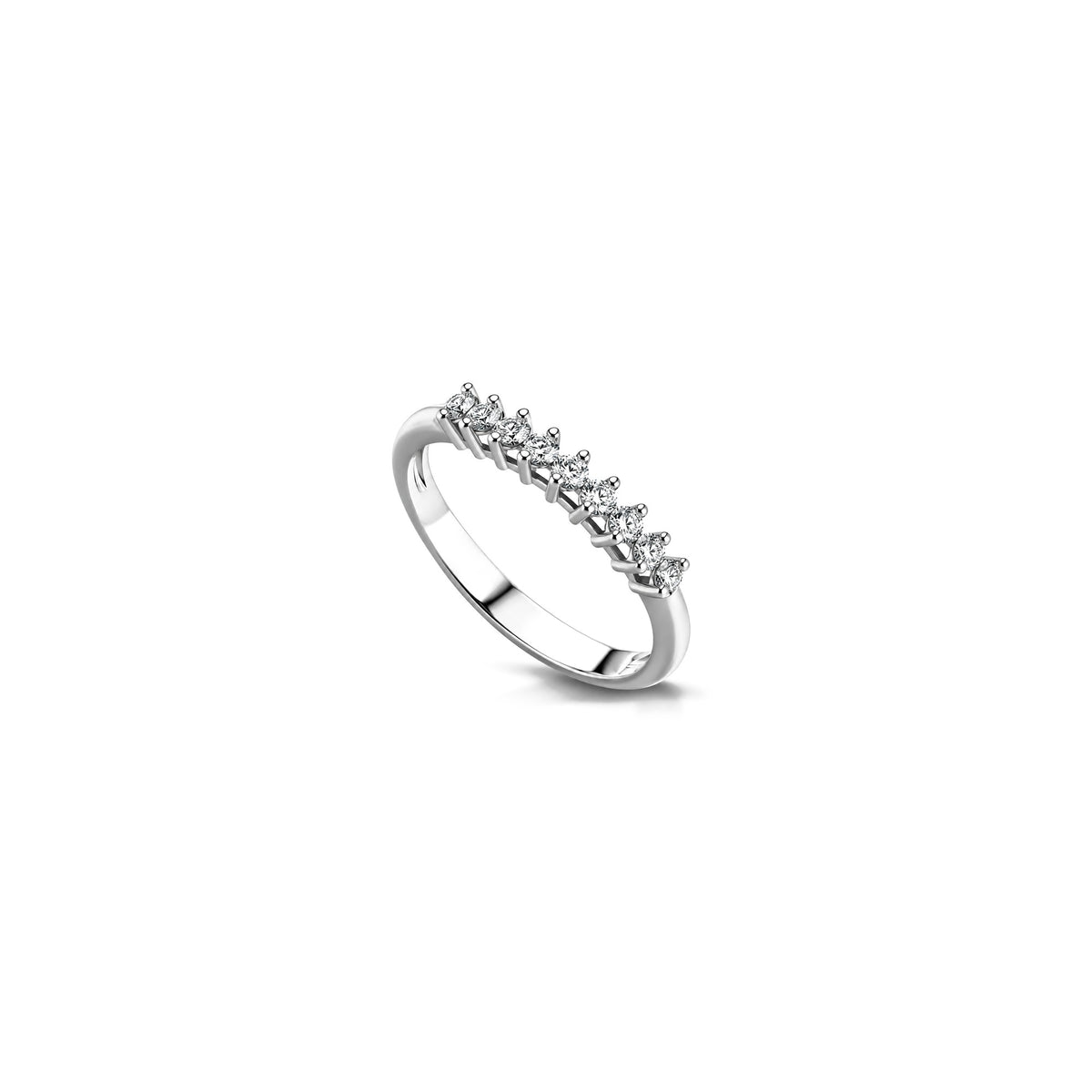 18kt White Gold Eternity Ring with Natural Diamonds AuriA