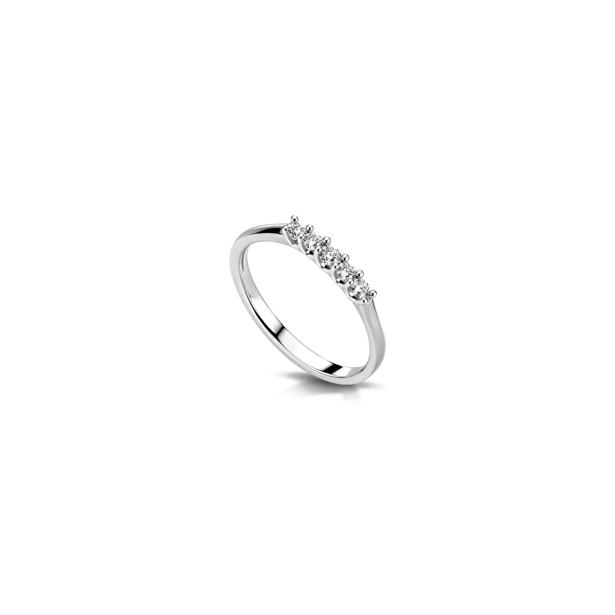 18kt White Gold Eternity Ring with Natural Diamonds AuriA
