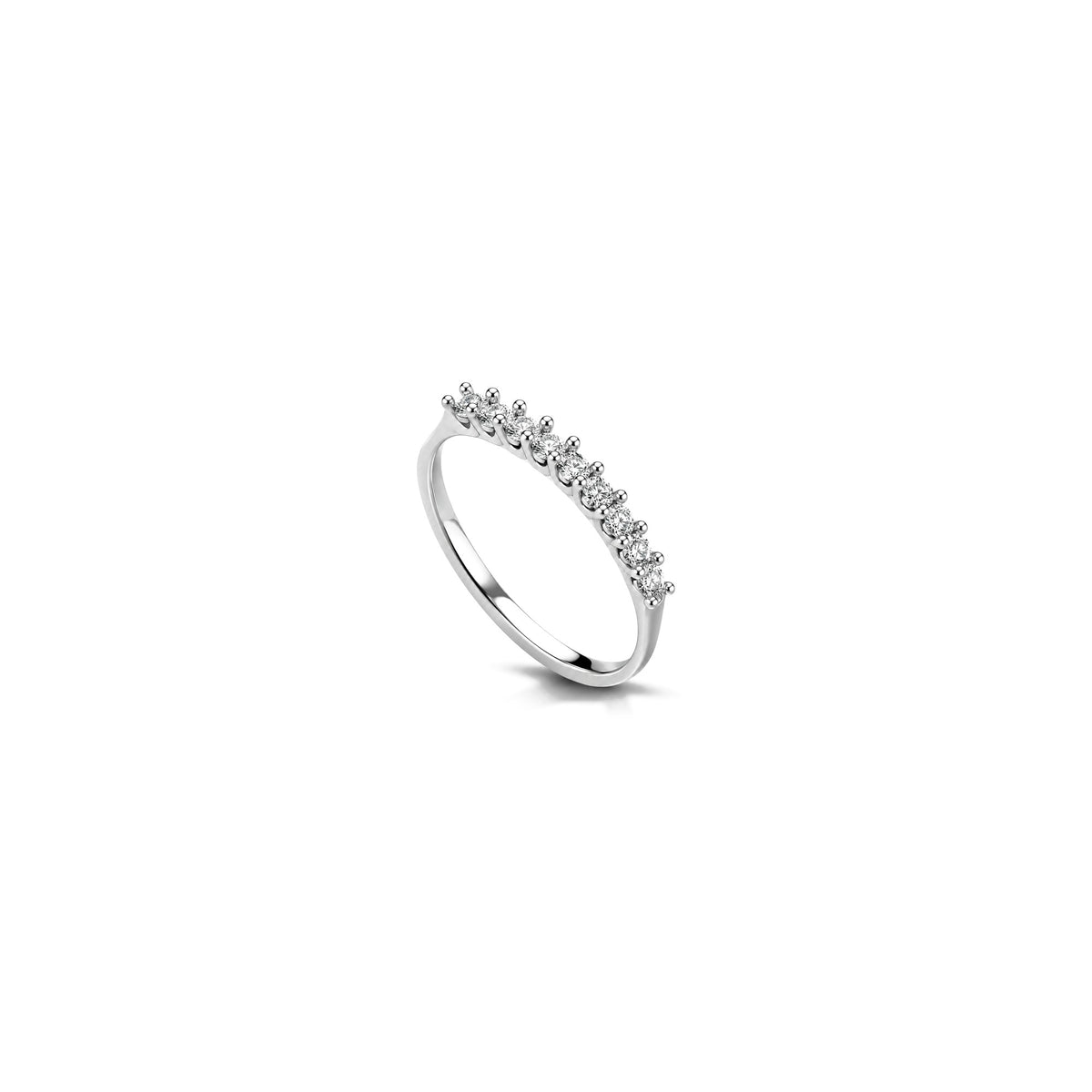 18kt White Gold Eternity Ring with Natural Diamonds AuriA