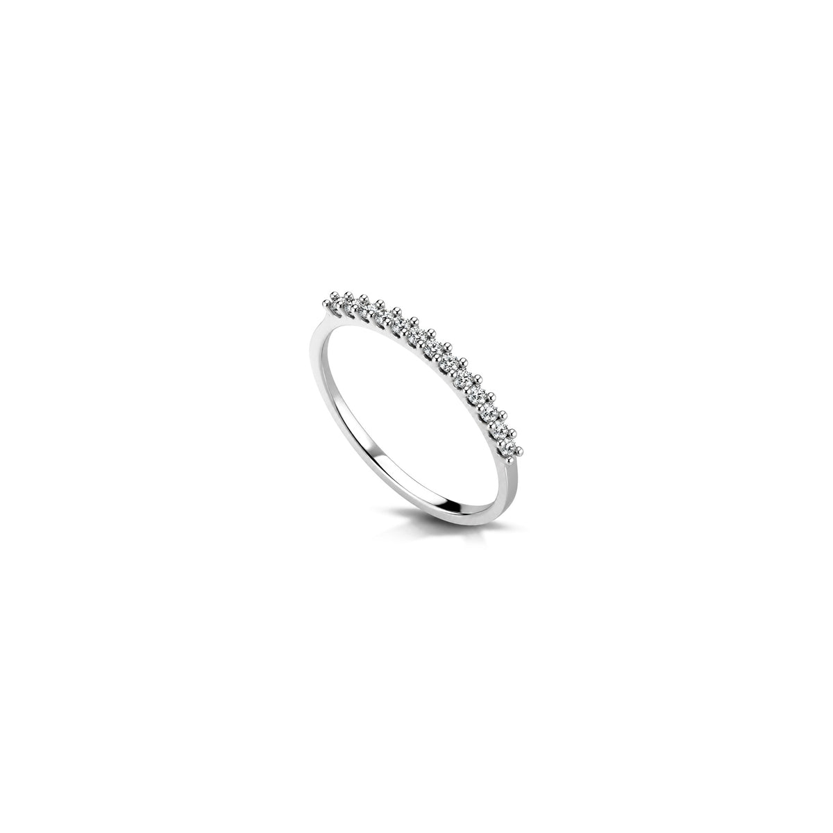 18kt White Gold Eternity Ring with Natural Diamonds AuriA