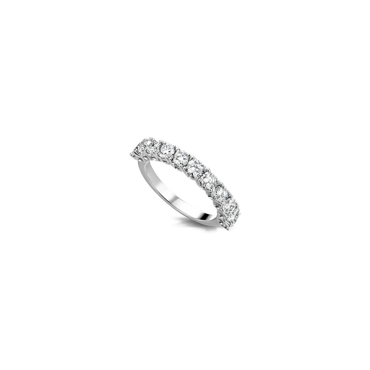 18kt White Gold Eternity Ring with Natural Diamonds AuriA